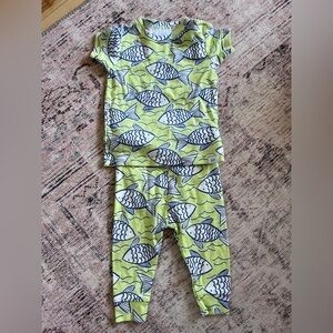 GAP Kids Pajamas - Green Fish Print